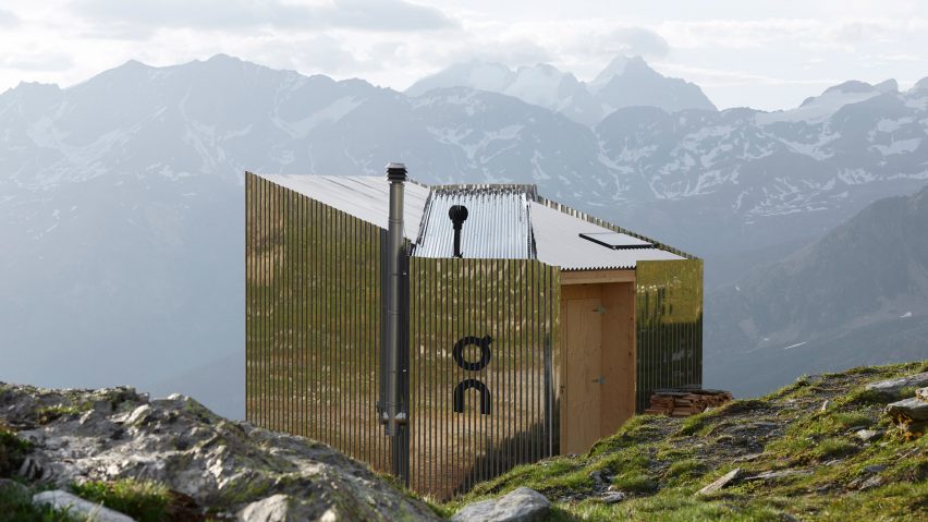 On Mountain Hut on the Piz Lunghin in the Swiss Alps