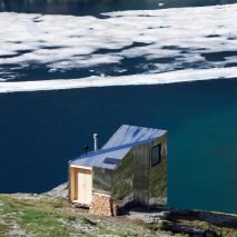 On Mountain Hut on the Piz Lunghin in the Swiss Alps