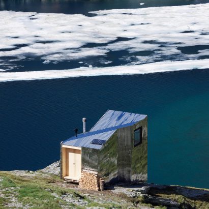 On Mountain Hut on the Piz Lunghin in the Swiss Alps