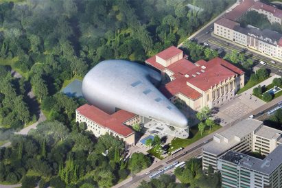 Concert hall at House of Culture in Ostrava, Czech Republic, by Steven Holl Architects and Architecture Acts