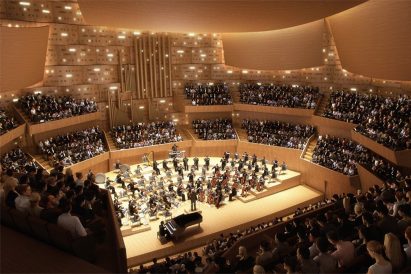 Concert hall at House of Culture in Ostrava, Czech Republic, by Steven Holl Architects and Architecture Acts