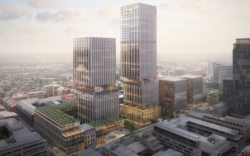 The London studio of Perkins + Will with Madrid-based architects Rafael de La-Hoz have won the competition to design Brussels' new European Commission offices.
