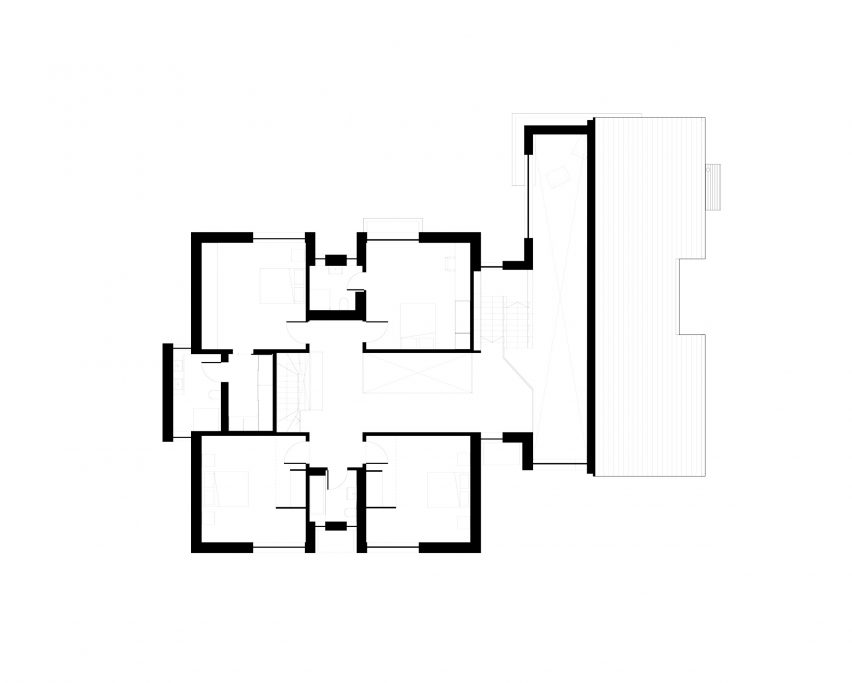First floor plan of Push-Pull House by Cullinan Studio