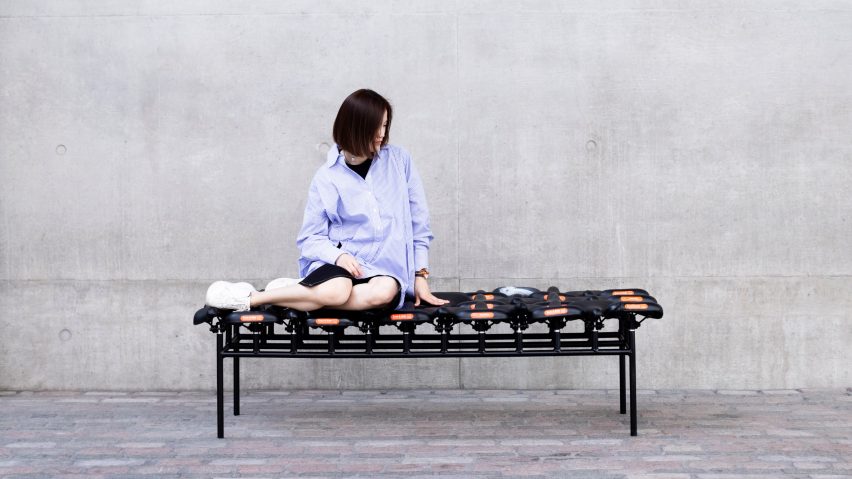 Qiang Huang's Bike Scavengers furniture is made from salvaged shared bicycles