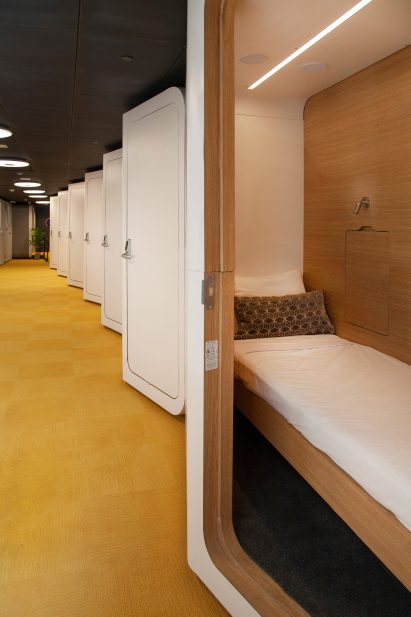 Sleepbox pods at Dulles International Airport by Arch Group
