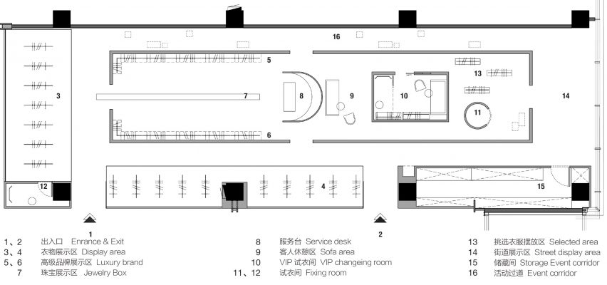 Floor plan of SND Boutique Buyer's Shop by Various Associates