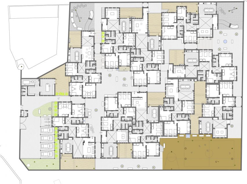 Ground floor plan of SOS Children's Village by Urko Sanchez Architects