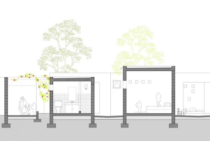 Section C of SOS Children's Village by Urko Sanchez Architects