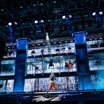 Creative directors "took south London to the farm" for Stormzy's Brutalist-inspired Glastonbury set