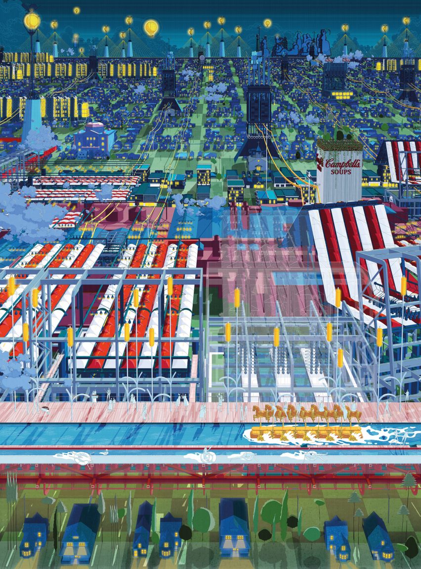 The Gift masterplan for Paris, Texas, by Bartlett graduate Vilius Vizgaudis