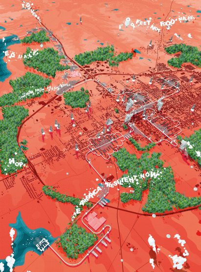 The Gift masterplan for Paris, Texas, by Bartlett graduate Vilius Vizgaudis