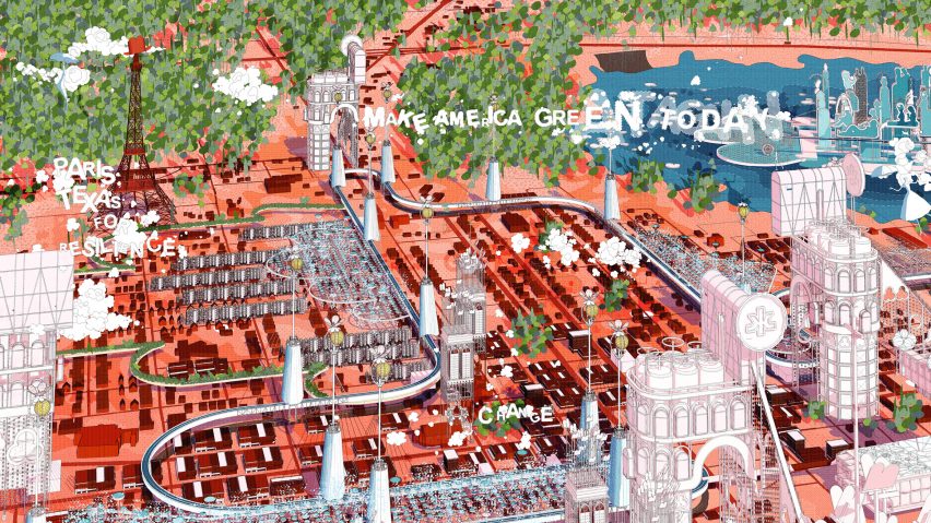 The Gift masterplan for Paris, Texas, by Bartlett graduate Vilius Vizgaudis
