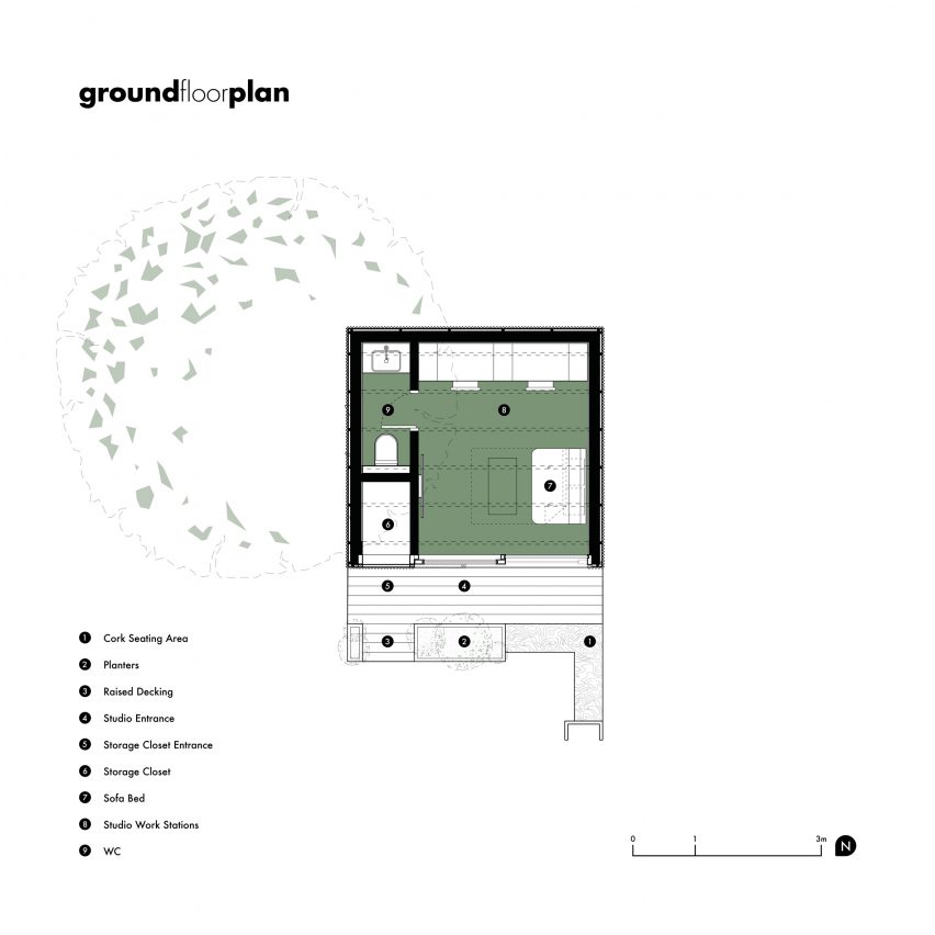 Ground floor plan of The Light Shed by Richard John Andrews