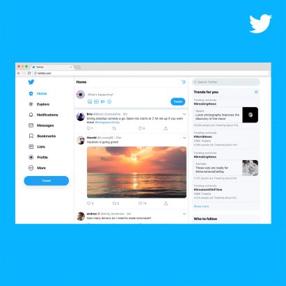 Twitter website redesign