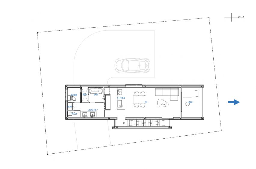 First floor plan of UMI House by CAPD design studio