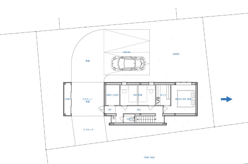 Ground floor plan of UMI House by CAPD design studio