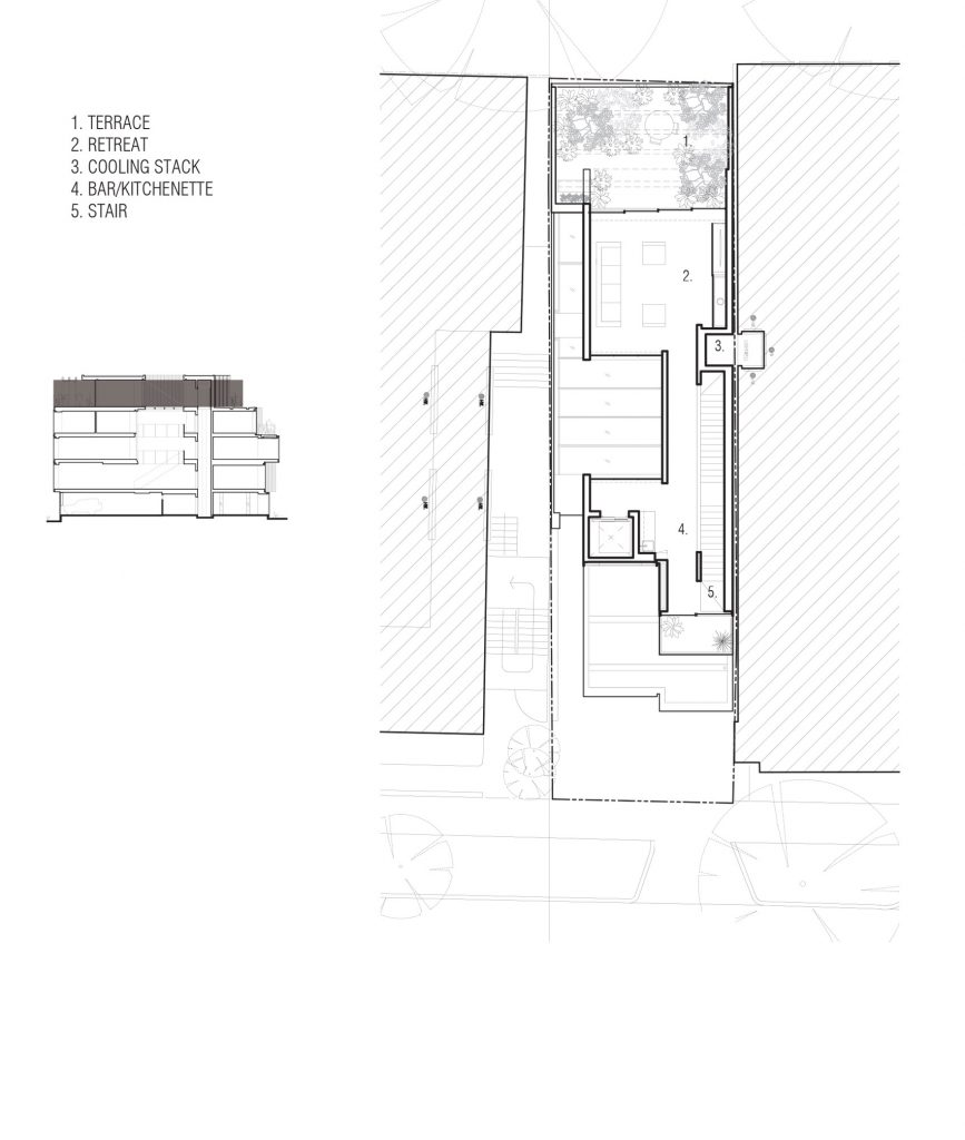 Fourth floor plan of Wellington Street Mixed Use by Matt Gibson Architecture and Design