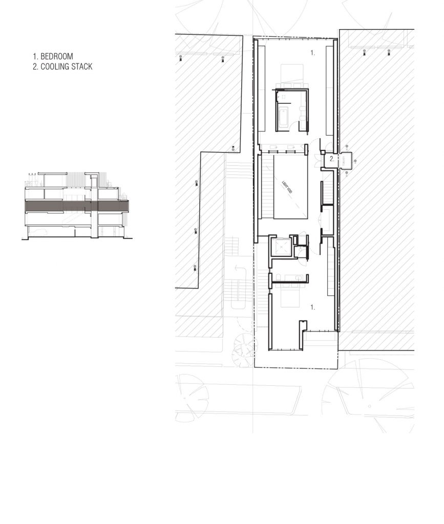 Second floor plan of Wellington Street Mixed Use by Matt Gibson Architecture and Design