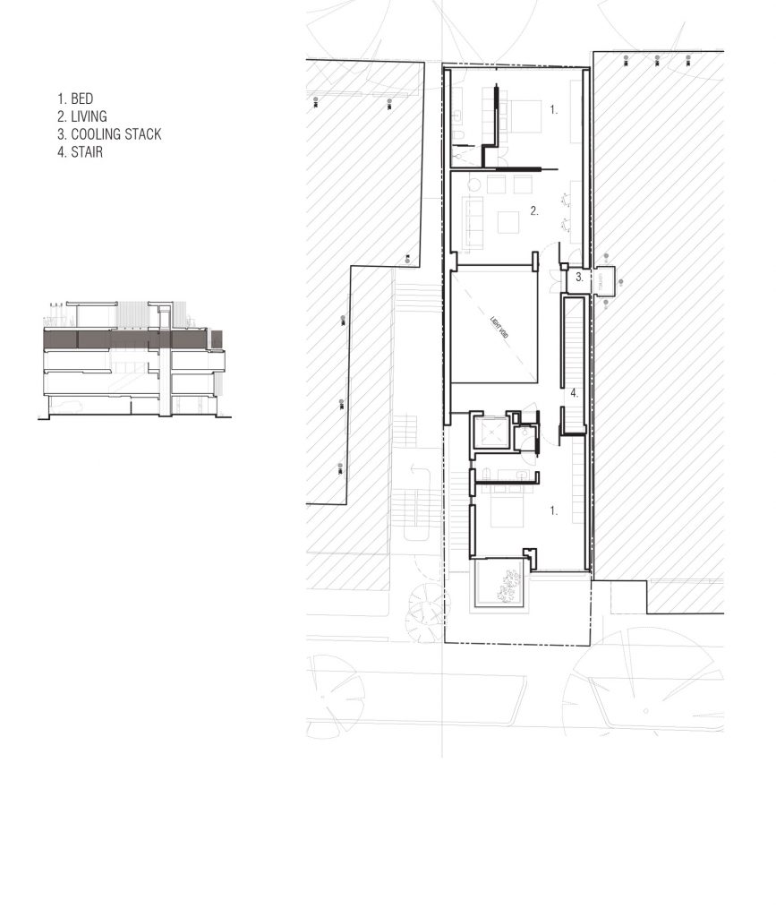 Third floor plan of Wellington Street Mixed Use by Matt Gibson Architecture and Design