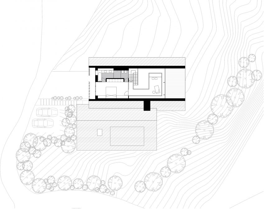 First floor plan of Z House by Geza