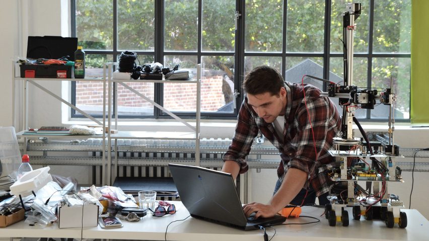 Danish designers propose using roaming 3D-printing robots to repair environments