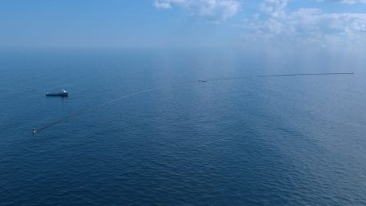 The Ocean Cleanup burning plastic