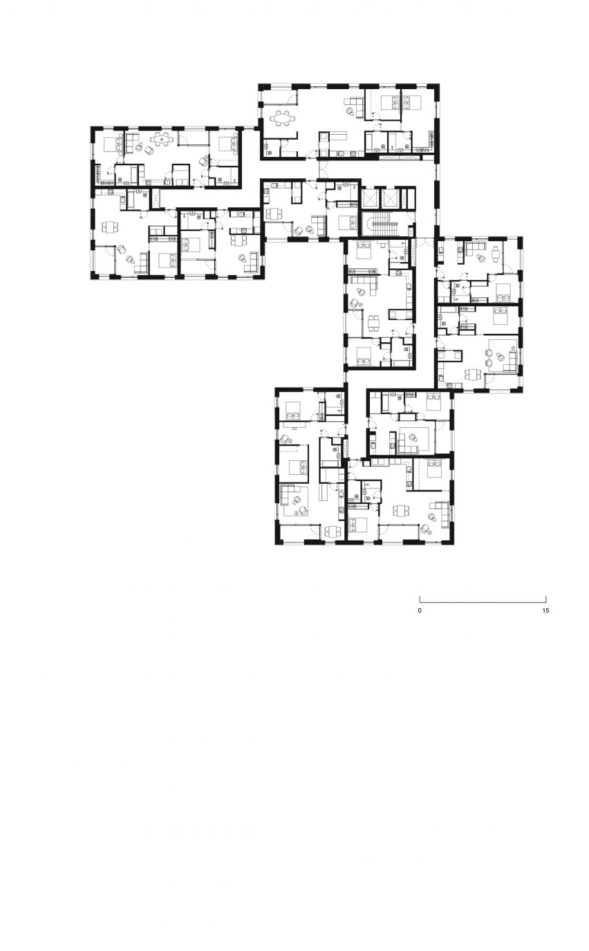 Typical floor plan of Bella Vue housing by Morris + Company for Pegasus Life