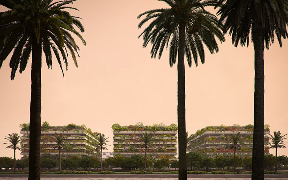 Egypt vertical forest blocks by Stefano Boeri Architetti