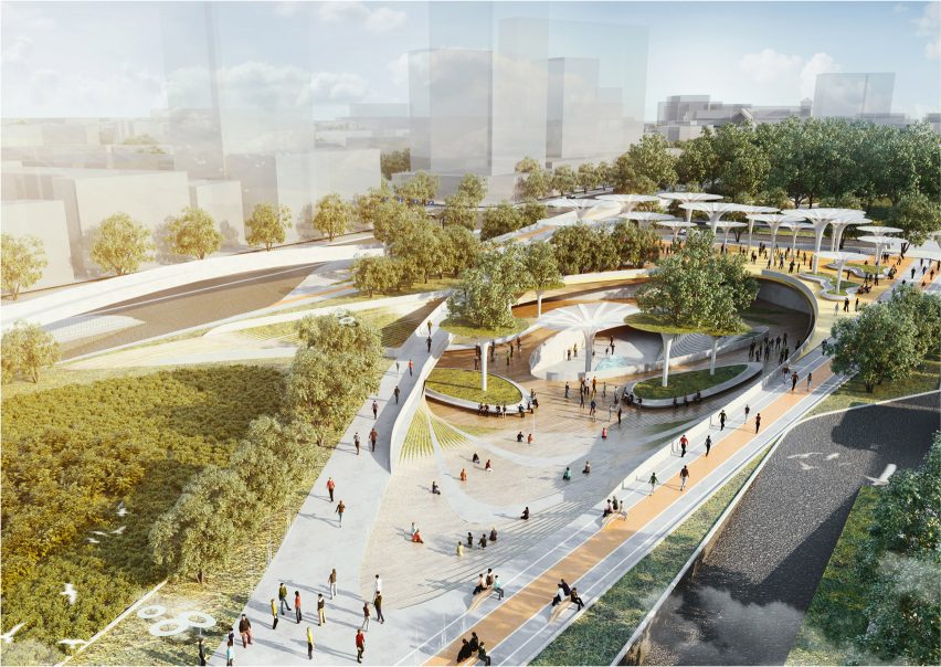 Central Park masterplan for Ho Chi Minch City in Vietnam by LAVA and Aspect Studio