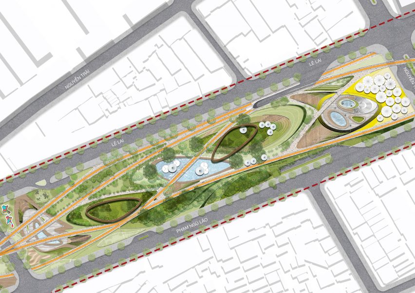 Central Park masterplan for Ho Chi Minch City in Vietnam by LAVA and Aspect Studio