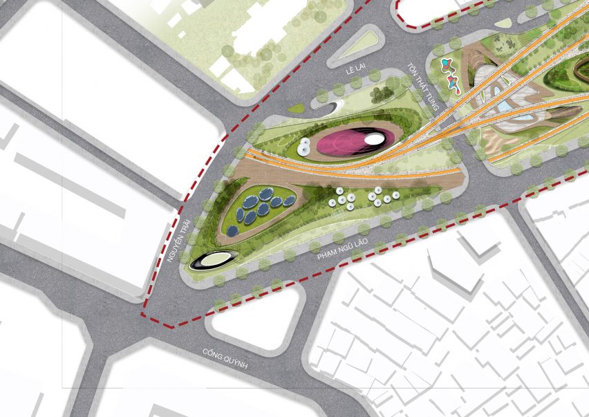 Central Park masterplan for Ho Chi Minch City in Vietnam by LAVA and Aspect Studio