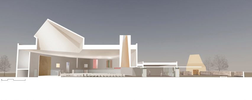 Chapel of Mines by Sparano + Mooney Cross Section