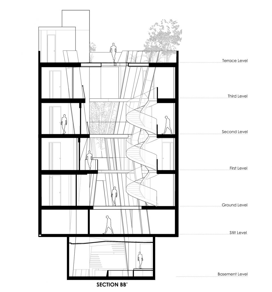 Cleft House in New Delhi by Anagram Architects