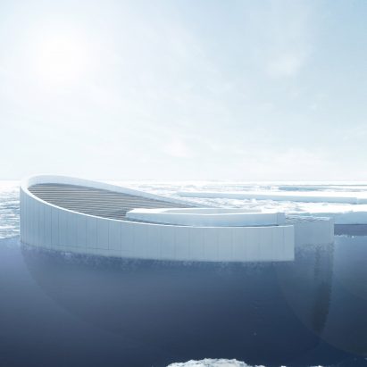 Dezeen Weekly features a proposal to re-freeze Arctic sea water and seesaws installed on the US-Mexico border wall