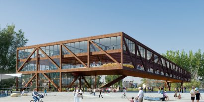 Elbow Shadow bridge by ARCVS in Serbia