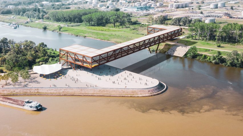 Elbow Shadow bridge by ARCVS in Serbia