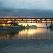 Elbow Shadow bridge by ARCVS in Serbia