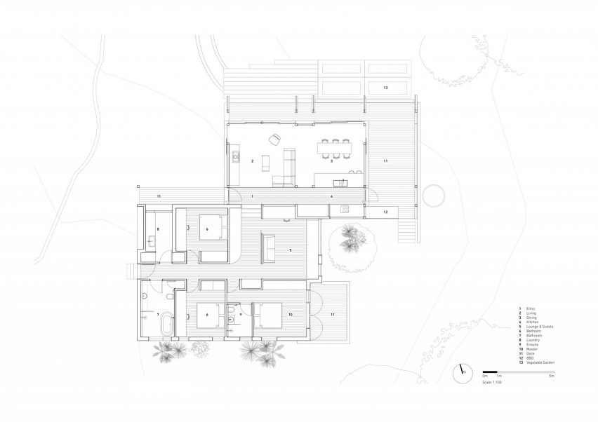 Floor plan of Exoskeleton House by Takt Studio