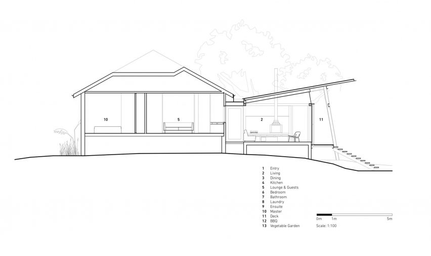 Section of Exoskeleton House by Takt Studio