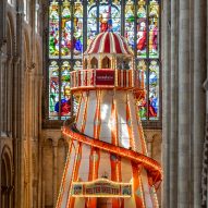 Helter skelter in Norwich Cathedral as part of its Seeing It Differently campaign