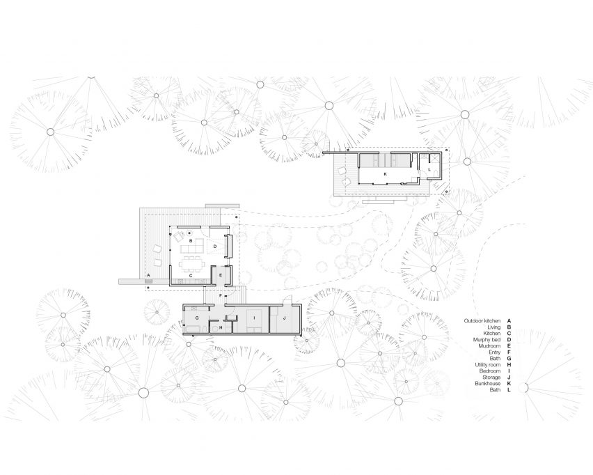 Hood Cliff Retreat by Wittman Estes Site Plan