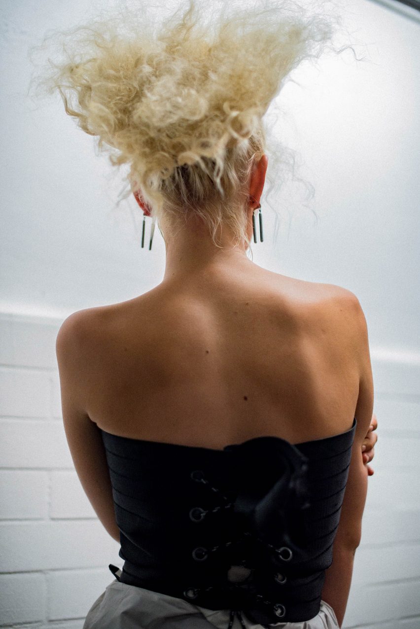 Chloe Baines In Tents upcycled fashion collection