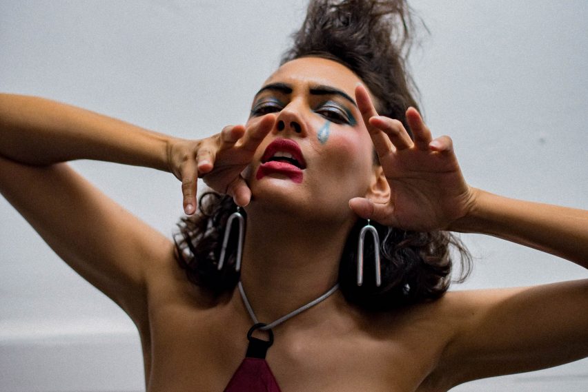 Chloe Baines In Tents upcycled fashion collection