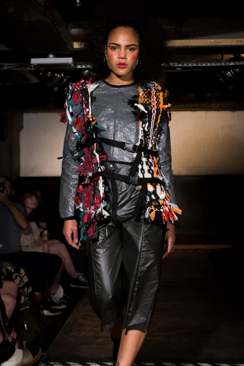 Chloe Baines In Tents upcycled fashion collection