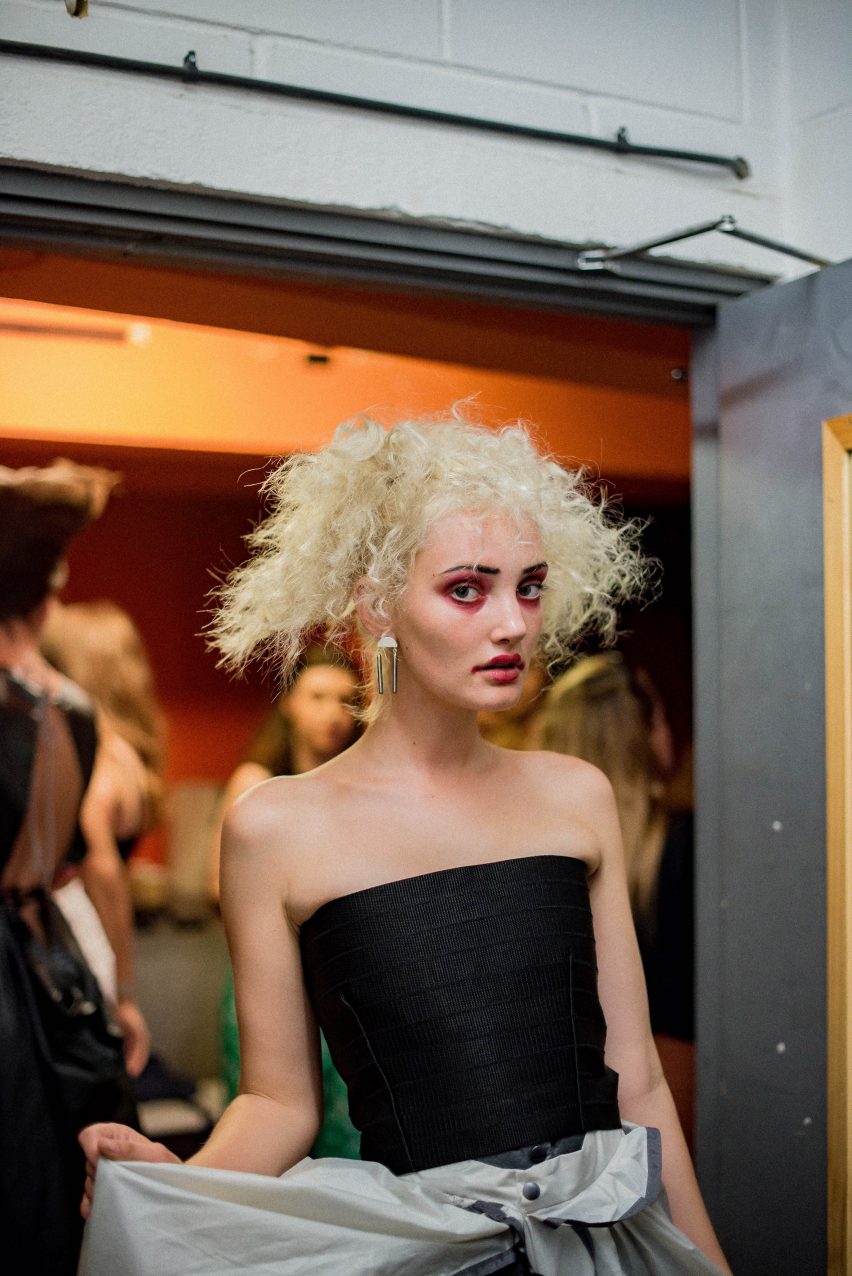 Chloe Baines In Tents upcycled fashion collection
