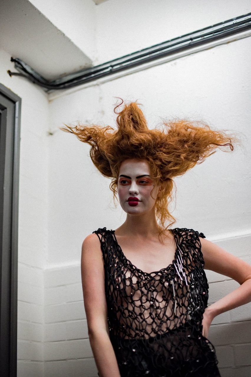 Chloe Baines In Tents upcycled fashion collection