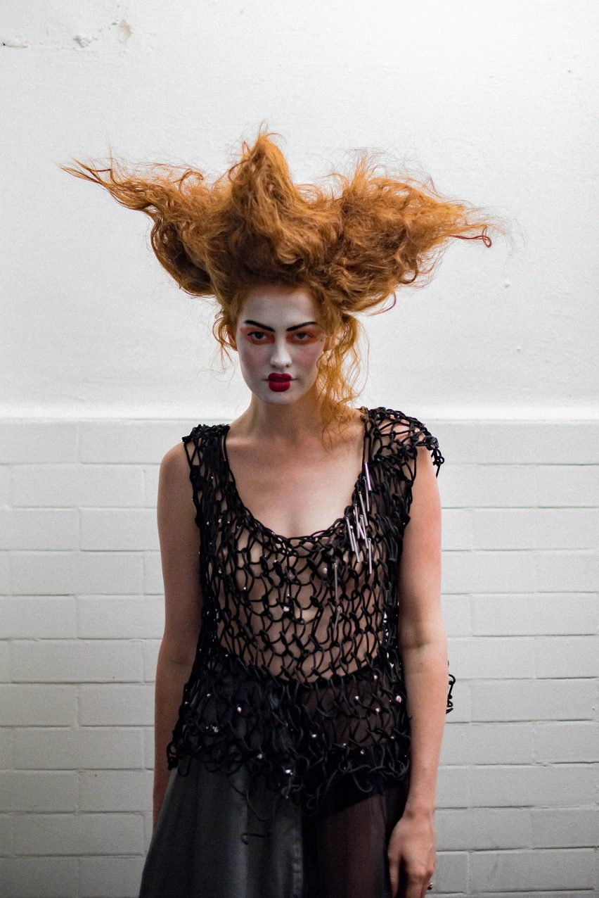 Chloe Baines In Tents upcycled fashion collection