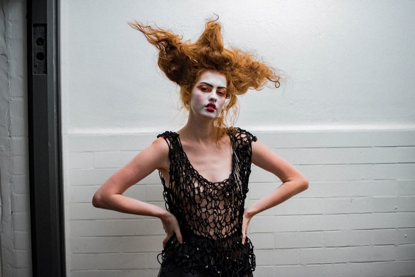 Chloe Baines In Tents upcycled fashion collection