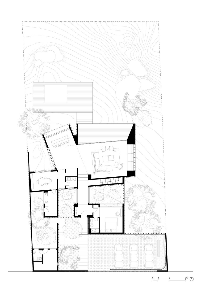 Ground floor plan of The Lakehouse by CollectiveProject