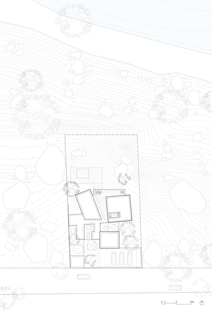 Site plan of The Lakehouse by CollectiveProject